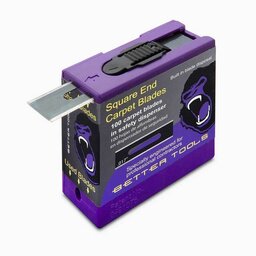Better Tools - 0.017" Square Carpet Blades in Safety Dispensers - 100 blade/pack 1