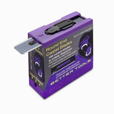 Better Tools - Round Carpet Blades in Safety Dispensers - 100 blade/pack