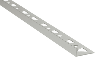 Flat Tile Edge – Satin Clear Anodized (SCA) – 3/8 in. (10 mm) x 8 ft.