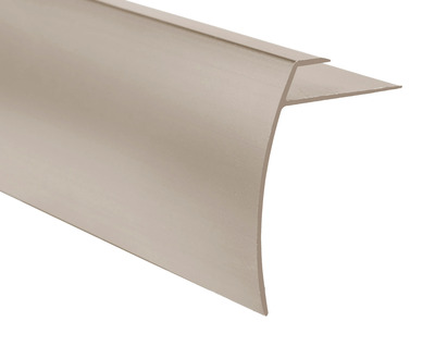 Luxury Vinyl Trim - Stair Nose (6mm-7mm) - Satin Titanium - 12 ft