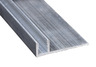 Aluminum Cap Track – Pinless – Wide Track – Mill Finish (MIL) – 3/8 in. (10 mm) x 12 ft. (3.7 m) 1