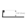Flat Tile Edge – Satin Black (SBK) – 5/16 in. (8 mm) x 8 ft. 2