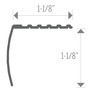 Aluminum Stair Nosing – Hammered Silver (HSI) – 1-1/8 in. (28.5 mm) x 12 ft. (3.7 m) 2