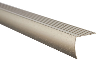 Aluminum Stair Nosing – Hammered Titanium (HTI) – 1-1/8 in. (28.5 mm) x 12 ft. (3.7 m)