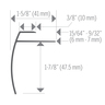 Luxury Vinyl Trim - Stair Nose (6mm-7mm) - Satin Clear Aluminum - 12 ft 2