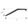 Aluminum Bevel Bar – Economy – Hammered Titanium (HTI) – 1 in. (25 mm) x 12 ft. (3.7 m) 3