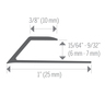 Luxury Vinyl Trim - Reducer (6mm - 7mm) - Satin Titanium - 12 ft 2