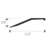 Aluminum Bevel Bar – Residential – Hammered Gold Anodized (HGA) – 1-1/2 in. (38 mm) x 12 ft. (3.7 m) 3